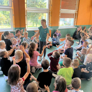 Uczniowie na warsztatach.