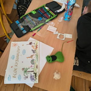 uczniowie podczas warsztatów
